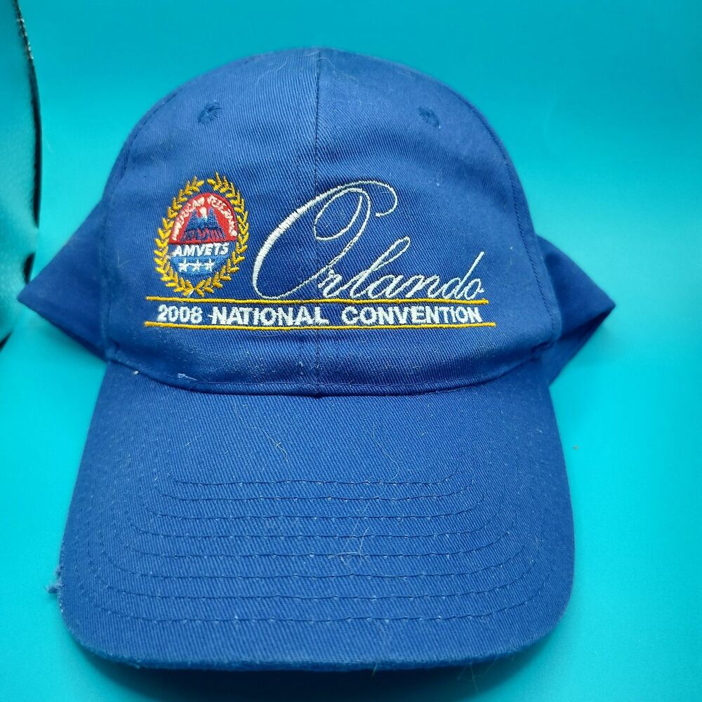 AMVETS 2008 National Convention Orlando Blue Adjustable Baseball Hat Cap Cobra